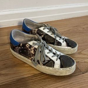 Golden Goose Snakeskin Hi Star Sneakers - Size 40